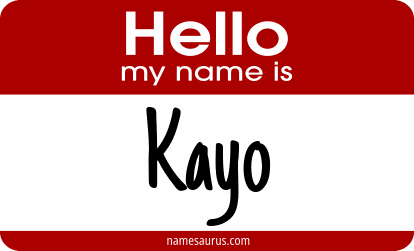 Hello my name is Kayo png download