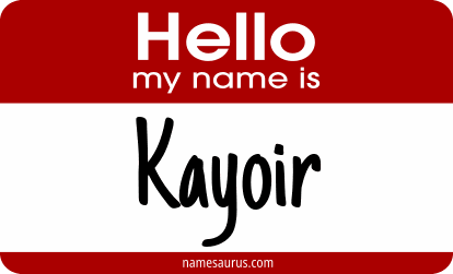 Hello my name is Kayoir png download