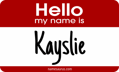 Hello my name is Kayslie png download