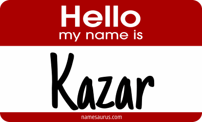 Hello my name is Kazar png download