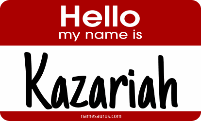 Hello my name is Kazariah png download
