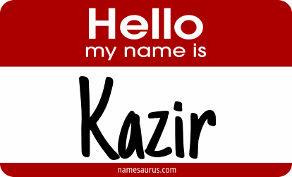 Hello my name is Kazir png download