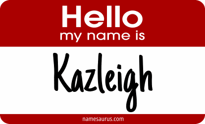 Hello my name is Kazleigh png download