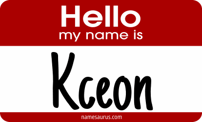 Hello my name is Kceon png download
