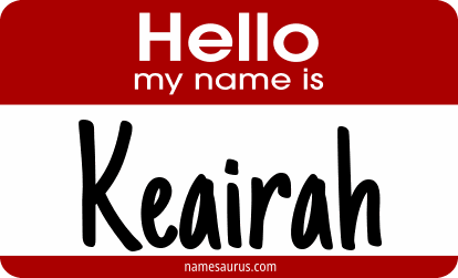 Hello my name is Keairah png download