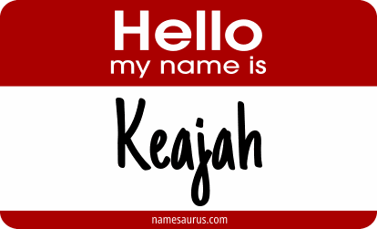 Hello my name is Keajah png download