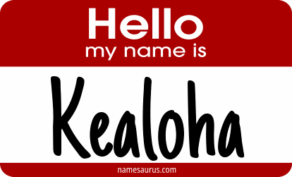 Hello my name is Kealoha png download