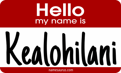 Hello my name is Kealohilani png download