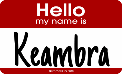 Hello my name is Keambra png download