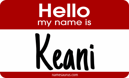 Hello my name is Keani png download