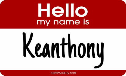 Hello my name is Keanthony png download