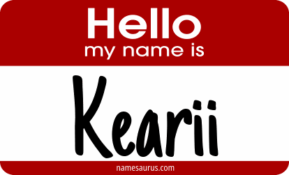 Hello my name is Kearii png download