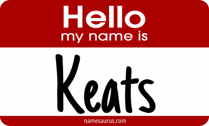 Hello my name is Keats png download