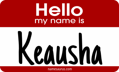 Hello my name is Keausha png download