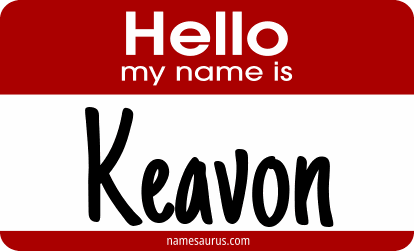 Hello my name is Keavon png download