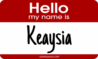 Hello my name is Keaysia png download