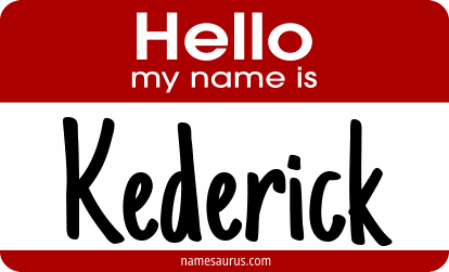 Hello my name is Kederick png download