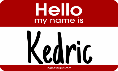 Hello my name is Kedric png download