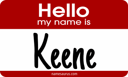 Hello my name is Keene png download