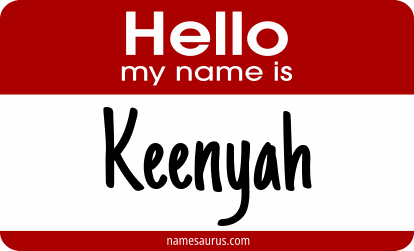 Hello my name is Keenyah png download