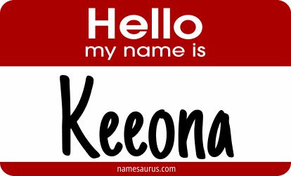 Hello my name is Keeona png download