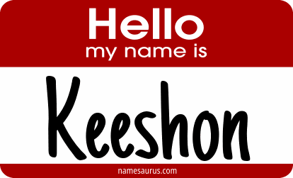 Hello my name is Keeshon png download