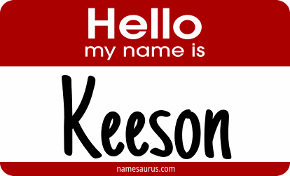Hello my name is Keeson png download
