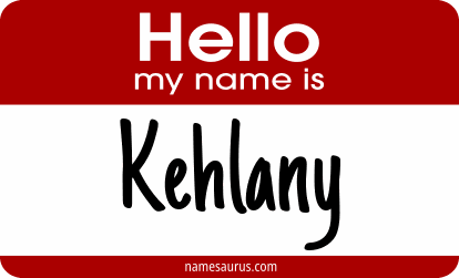 Hello my name is Kehlany png download