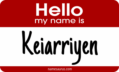 Hello my name is Keiarriyen png download