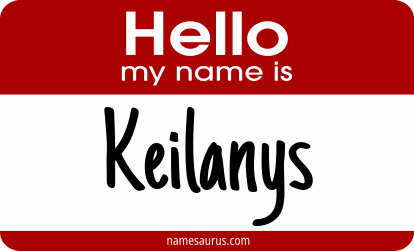 Hello my name is Keilanys png download
