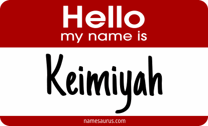 Hello my name is Keimiyah png download
