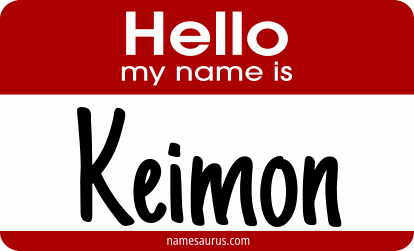 Hello my name is Keimon png download