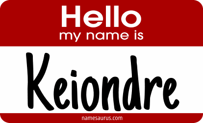 Hello my name is Keiondre png download