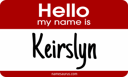 Hello my name is Keirslyn png download