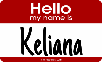 Hello my name is Keliana png download