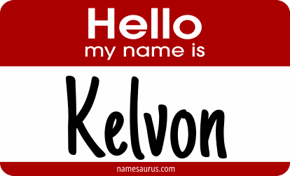 Hello my name is Kelvon png download