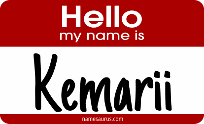 Hello my name is Kemarii png download