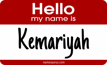 Hello my name is Kemariyah png download