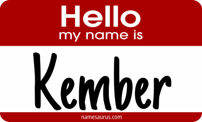 Hello my name is Kember png download