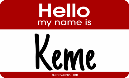 Hello my name is Keme png download