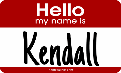 Hello my name is Kendall png download