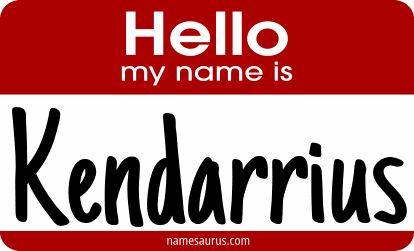 Hello my name is Kendarrius png download