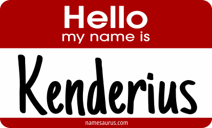 Hello my name is Kenderius png download