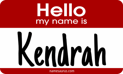 Hello my name is Kendrah png download