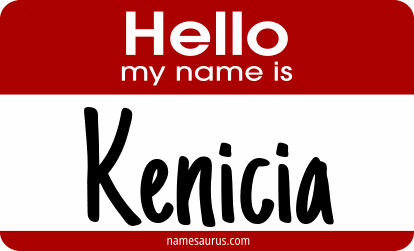 Hello my name is Kenicia png download