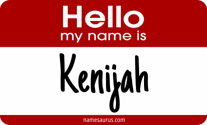 Hello my name is Kenijah png download