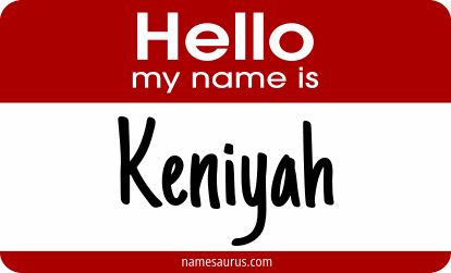 Hello my name is Keniyah png download