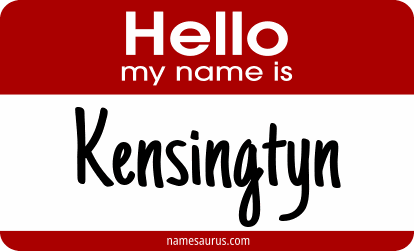 Hello my name is Kensingtyn png download