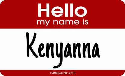 Hello my name is Kenyanna png download