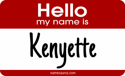 Hello my name is Kenyette png download